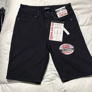 d.jeans High Waist Bermuda Shorts - Black